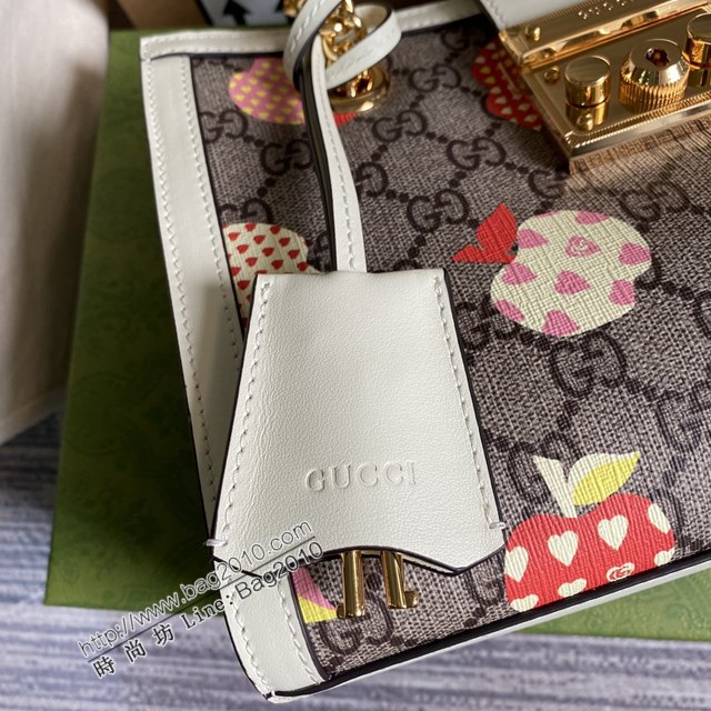 Gucci新款包包 古馳心蘋果圖案女包 Gucci小號Padlock系列肩背包 498156  ydg3008